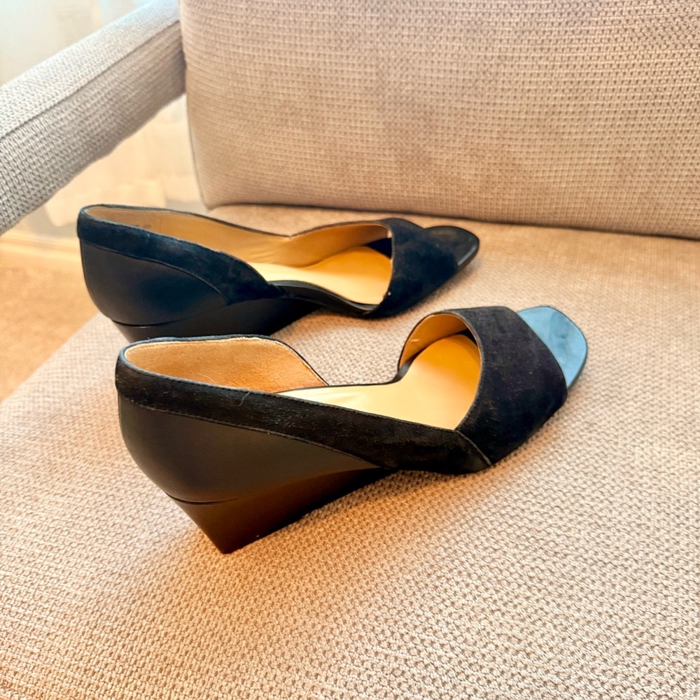 Naturalizer Black Suede Wedges